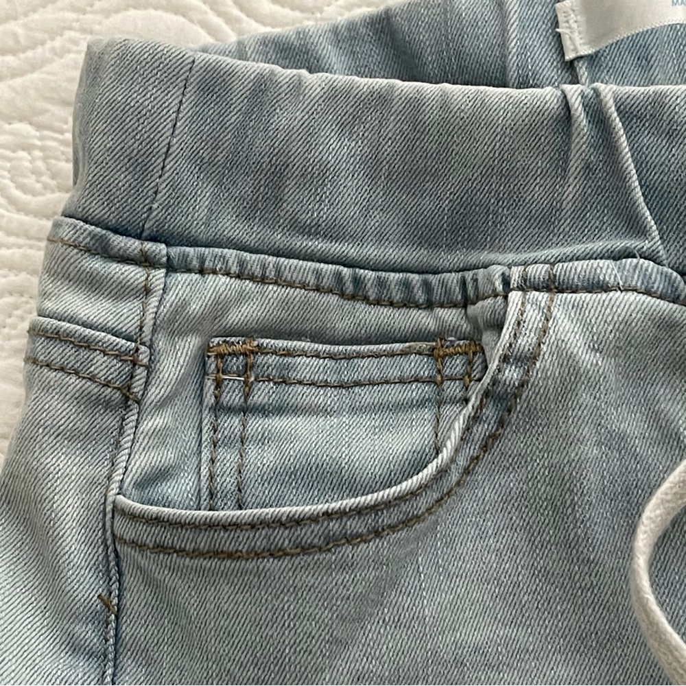 Highway Jeans Pull On Tie Waist Light Wash Jean Jeggings Size Small - Picture 5 of 12